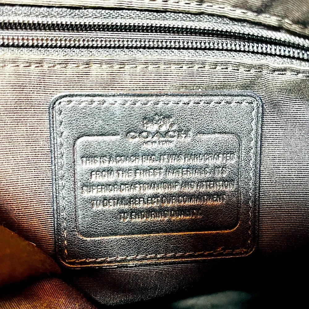 NEW Coach Black Signature Canvas and Leather File Crossbody Handbag - Picture 6 of 15